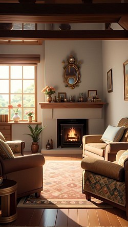 Concept in app game play,  inside home